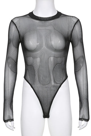 Sheer Long Sleeve Bodysuit