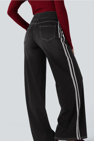 Wide-Leg Casual Track Pants