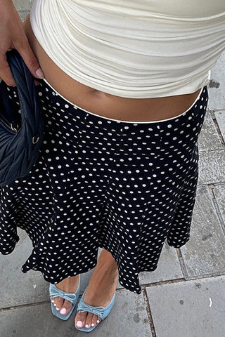 Polka Dot Midi Skirt