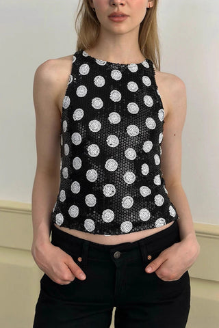 Polka Dot Sleeveless Tank