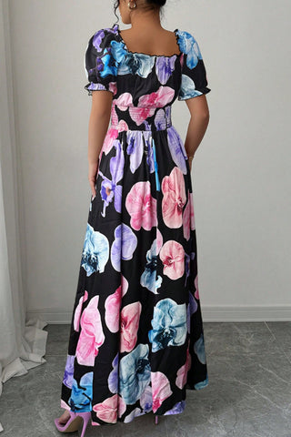 Puff Sleeve Maxi Dress