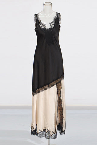 Lace-Trimmed Layered Slip Dress