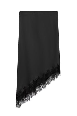 Asymmetrical Hem Midi Skirt