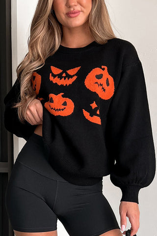 Halloween Pumpkin Graphic Sweatshirt