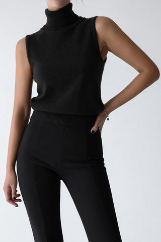 Sleeveless Turtleneck Tank Top
