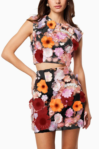 Floral Embroidered Casual Set