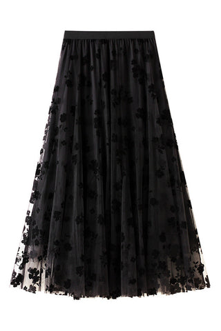 Floral Chiffon Maxi Skirt