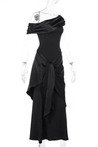 Off-Shoulder Wrap Casual Dress