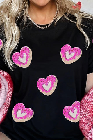Donut Heart Valentines Graphic Tee