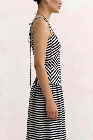 Striped Casual Maxi Dress