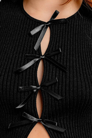 Lace-Up Ribbed Tank Top