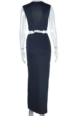 Ruched Cutout Maxi Dress