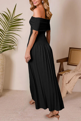 Elegant Off-Shoulder Maxi Dress