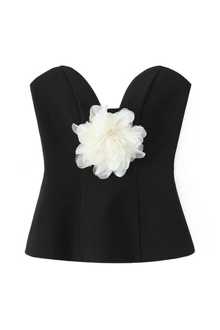 Floral Embellished Sweetheart Tank