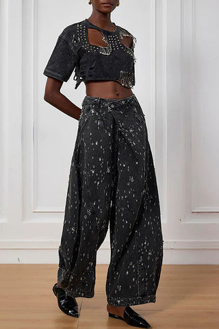 Edgy Cutout Crop Top