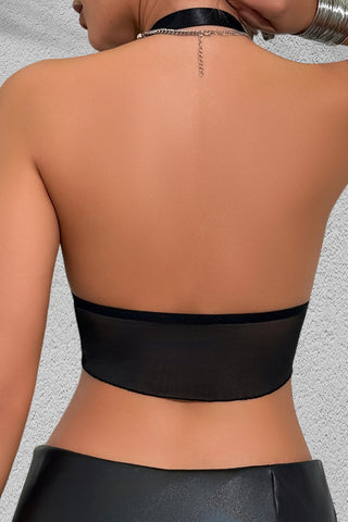 Lace Halter Crop Top