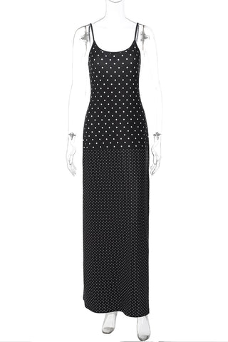 Polka Dot Maxi Casual Dress