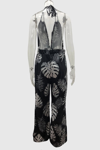Tropical Halter Jumpsuit