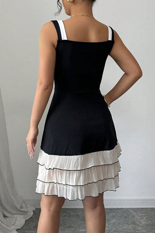 Sleeveless Tiered Flare Dress