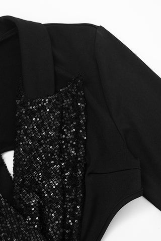 Sequin Ruched Bodycon Dress