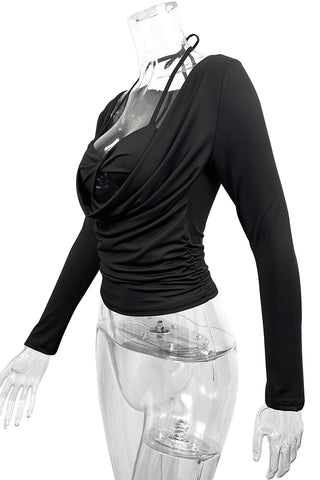 Chic Cut-Out Long Sleeve Top