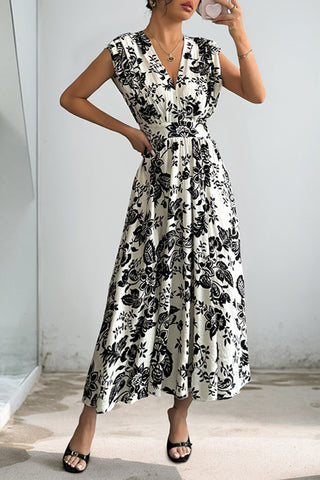 Elegant Floral Print Dress