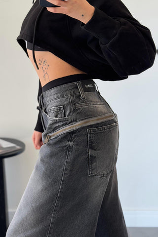 Trendy Wide Leg Denim Jeans
