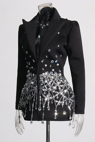 Embellished Evening Blazer Dress