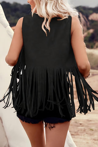 Studded Fringe Vest