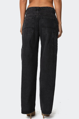Wide-Leg Straight Jeans