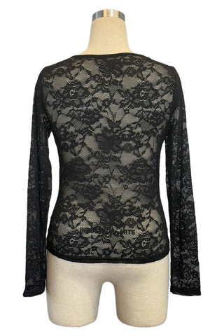 Elegant Lace Long-Sleeve Top
