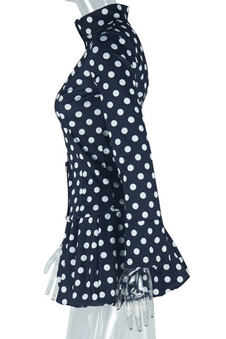 Polka Dot Zipper Skirt Set