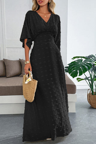 Elegant V-Neck Casual Maxi Dress