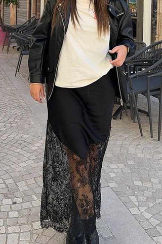 Elegant Lace Maxi Skirt
