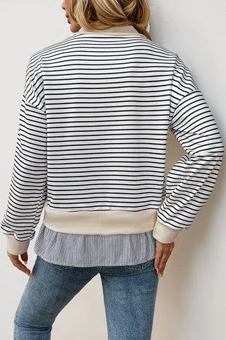 Striped Layered Sweatshirt