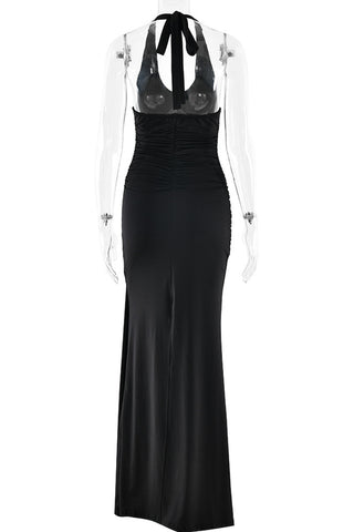 Elegant Halter Evening Gown