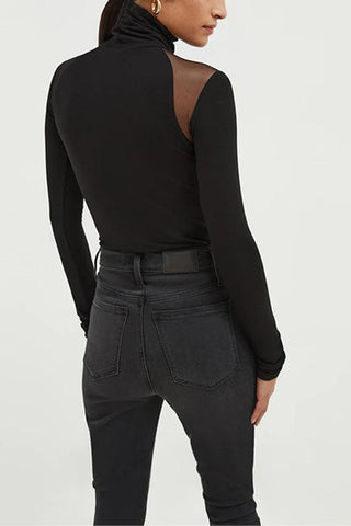 Chic Turtleneck Long Sleeve Bodysuit