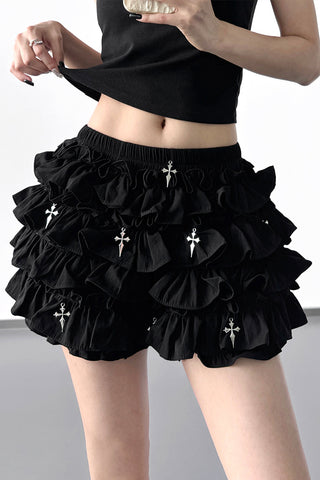 Layered Ruffle Casual Shorts