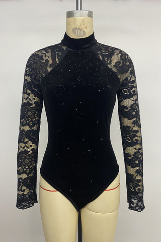 Elegant Lace Sleeve Bodysuit
