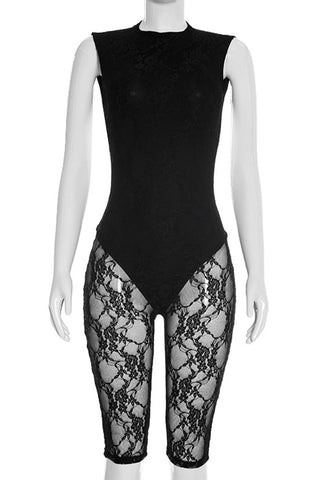 Sleeveless Lace Jumpsuit