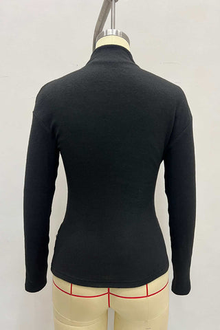 Elegant Button-Detail Long Sleeve Top