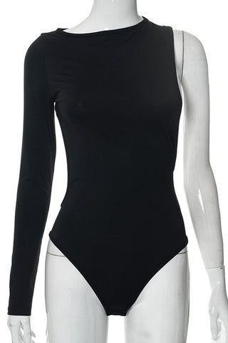 Asymmetric Sleeve Bodysuit