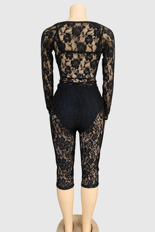 Elegant Lace Pants Set