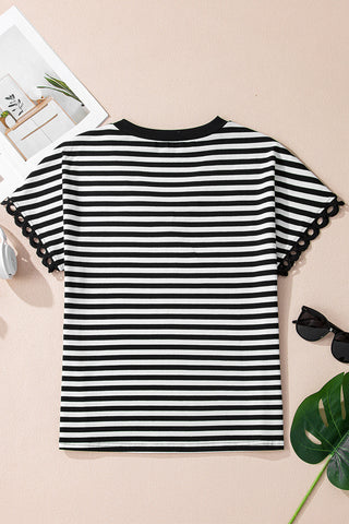 Striped V-Neck T-Shirt