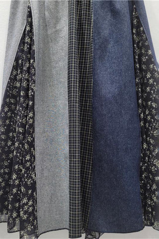 Patchwork Midi Skirt