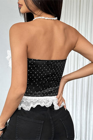 Lace-Trimmed Bustier Tank