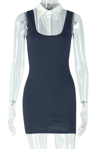 Layered Collar Casual Dress