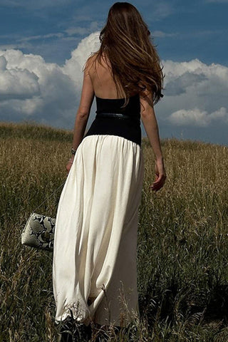 Sleeveless Halter Maxi Dress