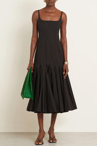 Flared Hem Midi Casual Dress