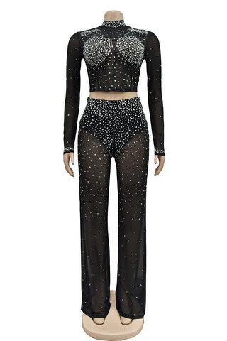 Sheer Glamorous Embellished Outfit
